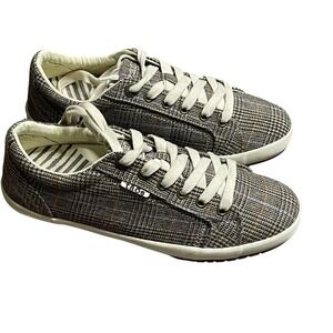 Taos Plaid Canvas‎ Lace Up Casual Comfort Sneakers Womens 8W Wide Width
